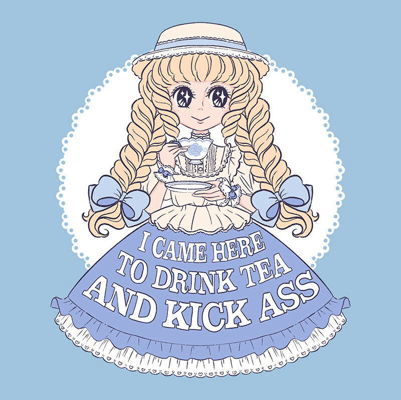 Baby Blue %22Drink Tea & Kick Ass%22 (Country) sweatshirt preview copy