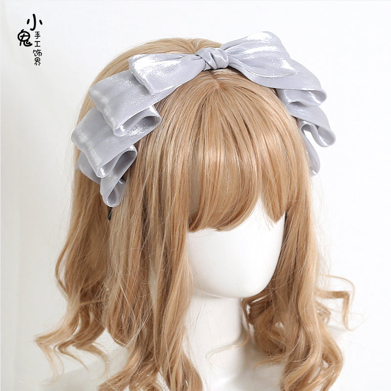 Instant Shipping!! Pearlescent Pleated Headbow