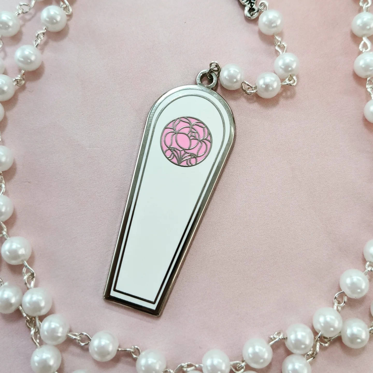 Utena Rose Seal Coffin Rosary Necklace