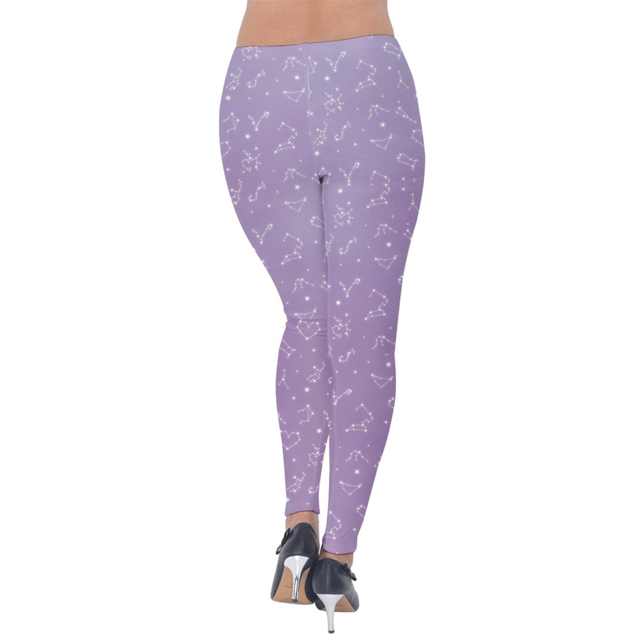 Fluffy Constellation Lavender Velvet Leggings