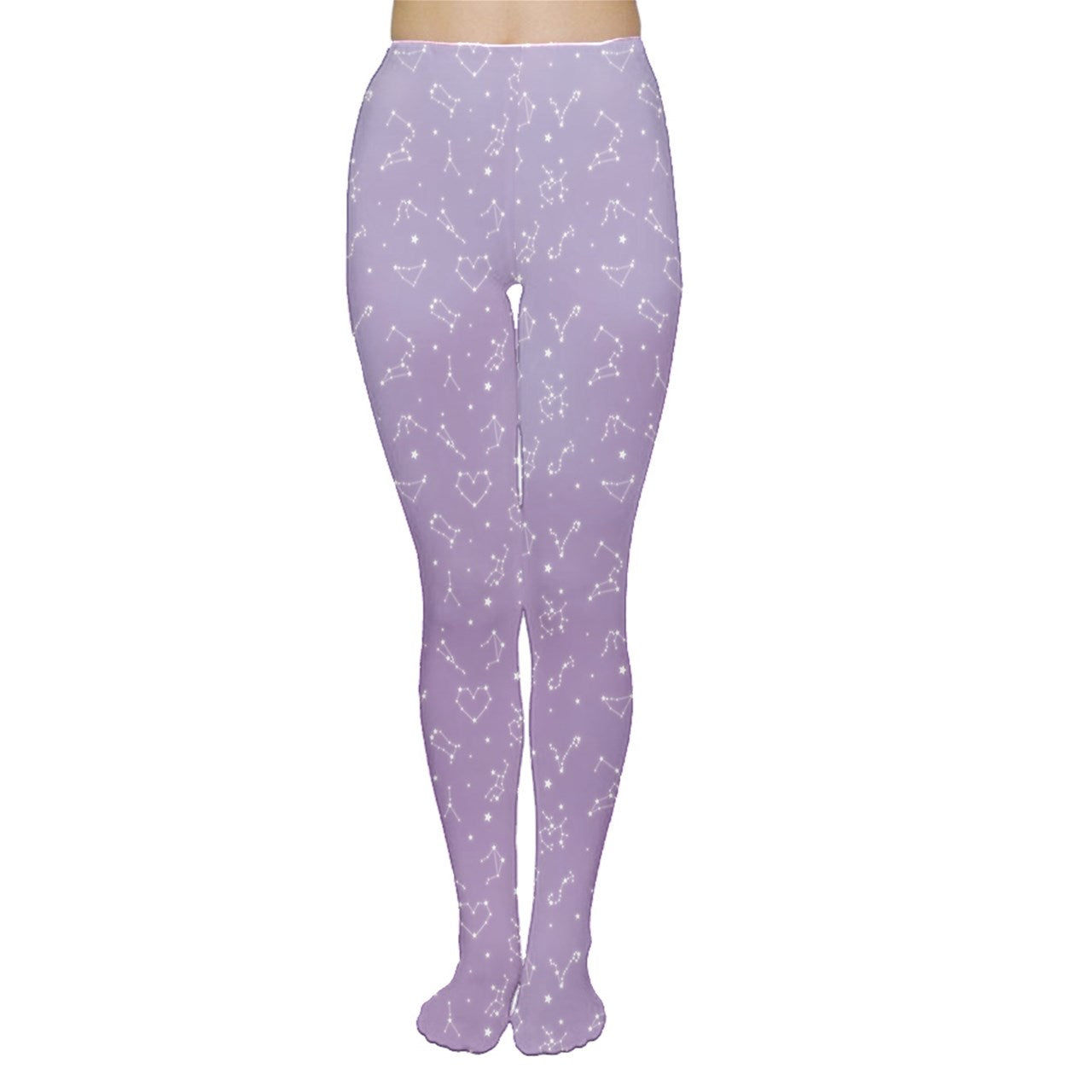 Fluffy Constellation Lavender Tights