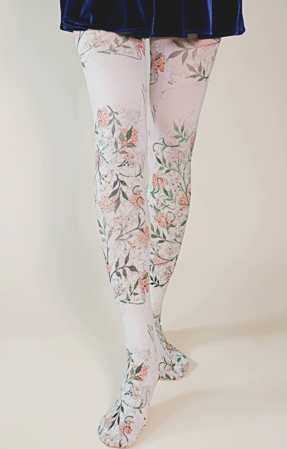 Instant Shipping! JASMINE by WILLIAM MORRIS PRINTED TIGHTS