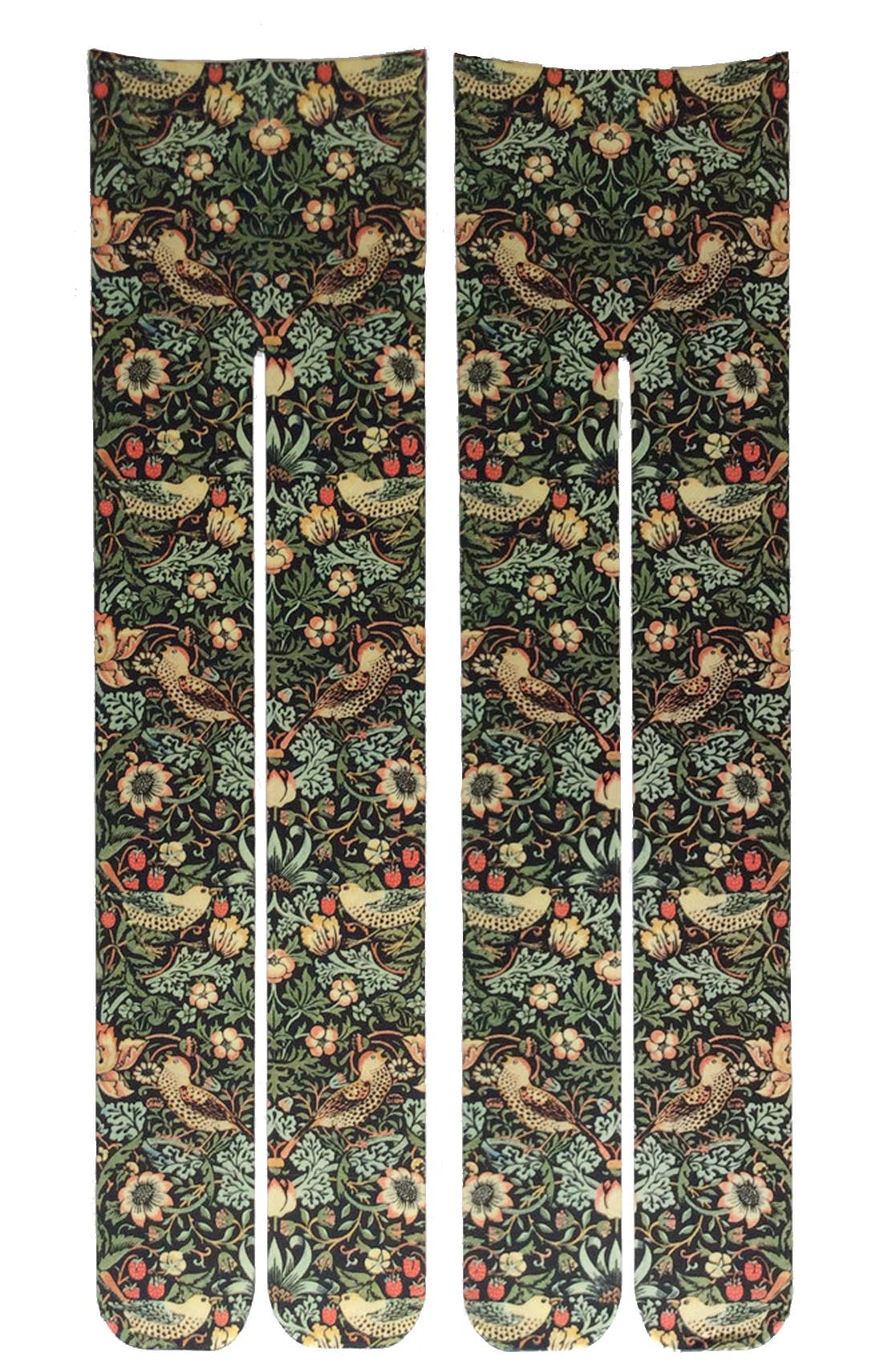 Instant Shipping! STRAWBERRY THIEF by WILLIAM MORRIS PRINTED TIGHTS