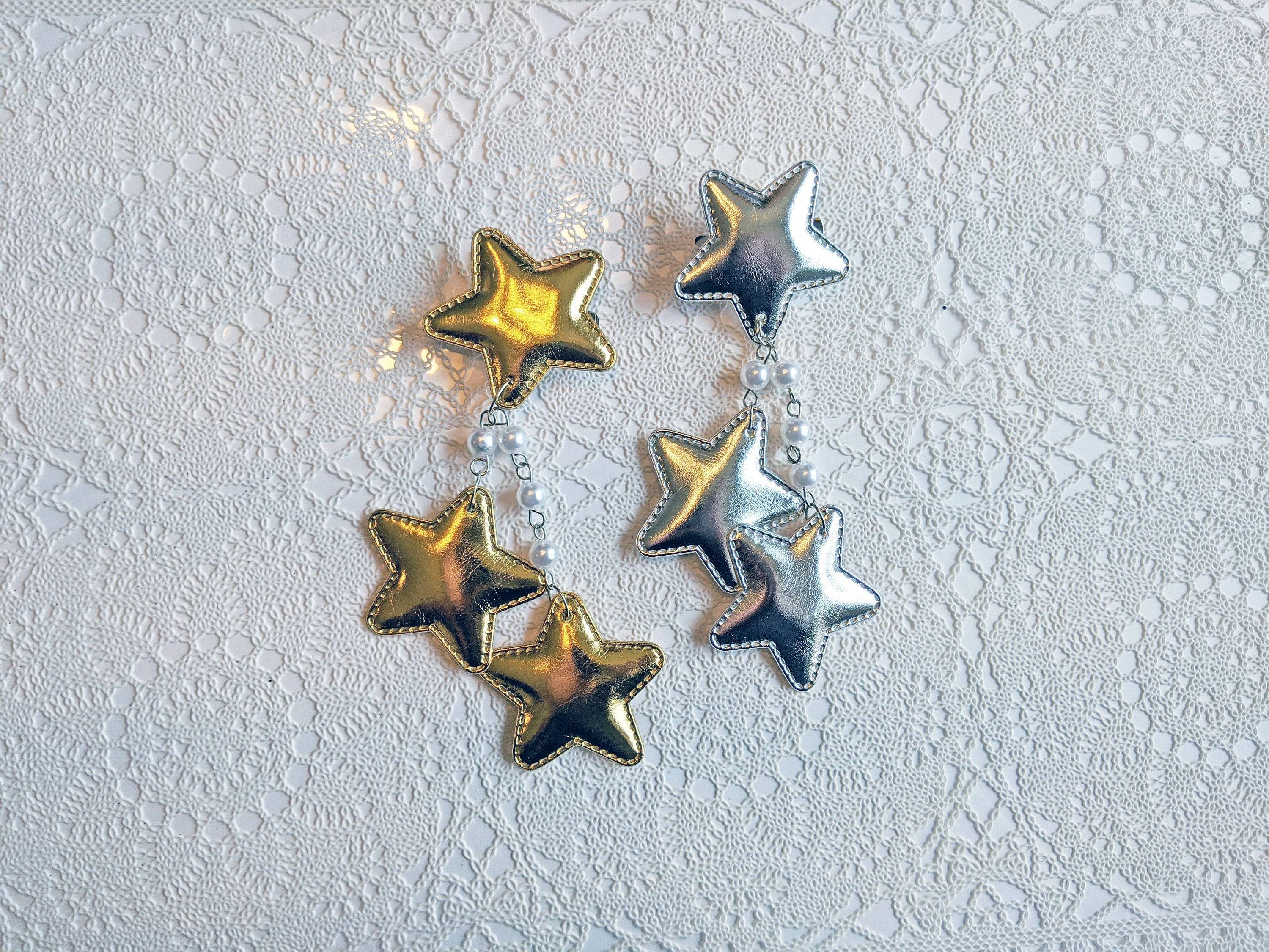 2-Way LG Metallic Star Clips (6 Colors) - Lolita Collective