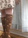 Forager Socks - Mushroom and Wildlife Knee Socks - Lolita Collective