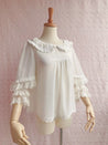 Loose Chiffon Long Sleeve Blouse (3 Colors, Multiple Sizes) - Lolita Collective