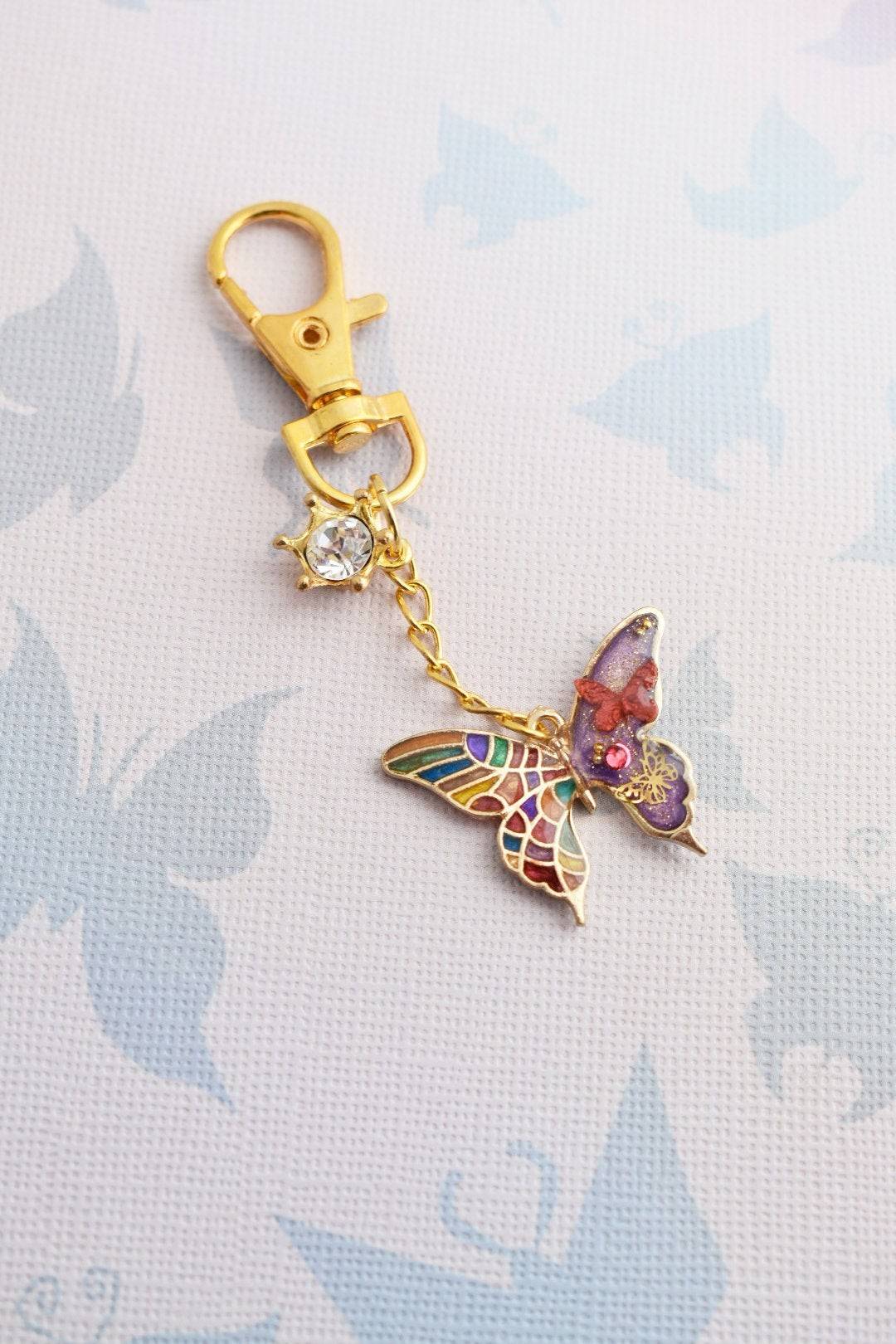 Butterfly Dream Crystal Keychain - Lolita Collective