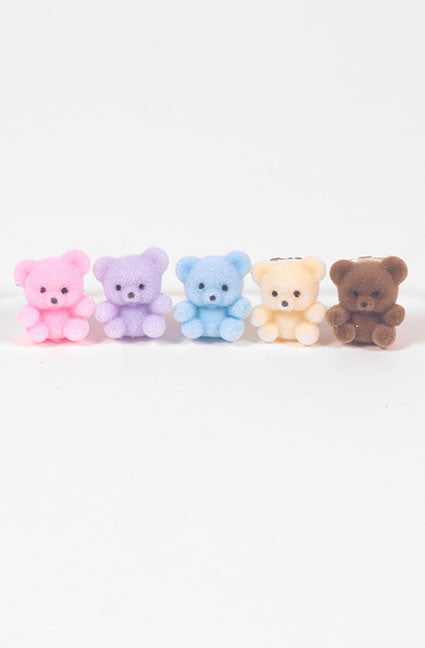 Fuzzy Bear Ring (5 Colors) - Lolita Collective