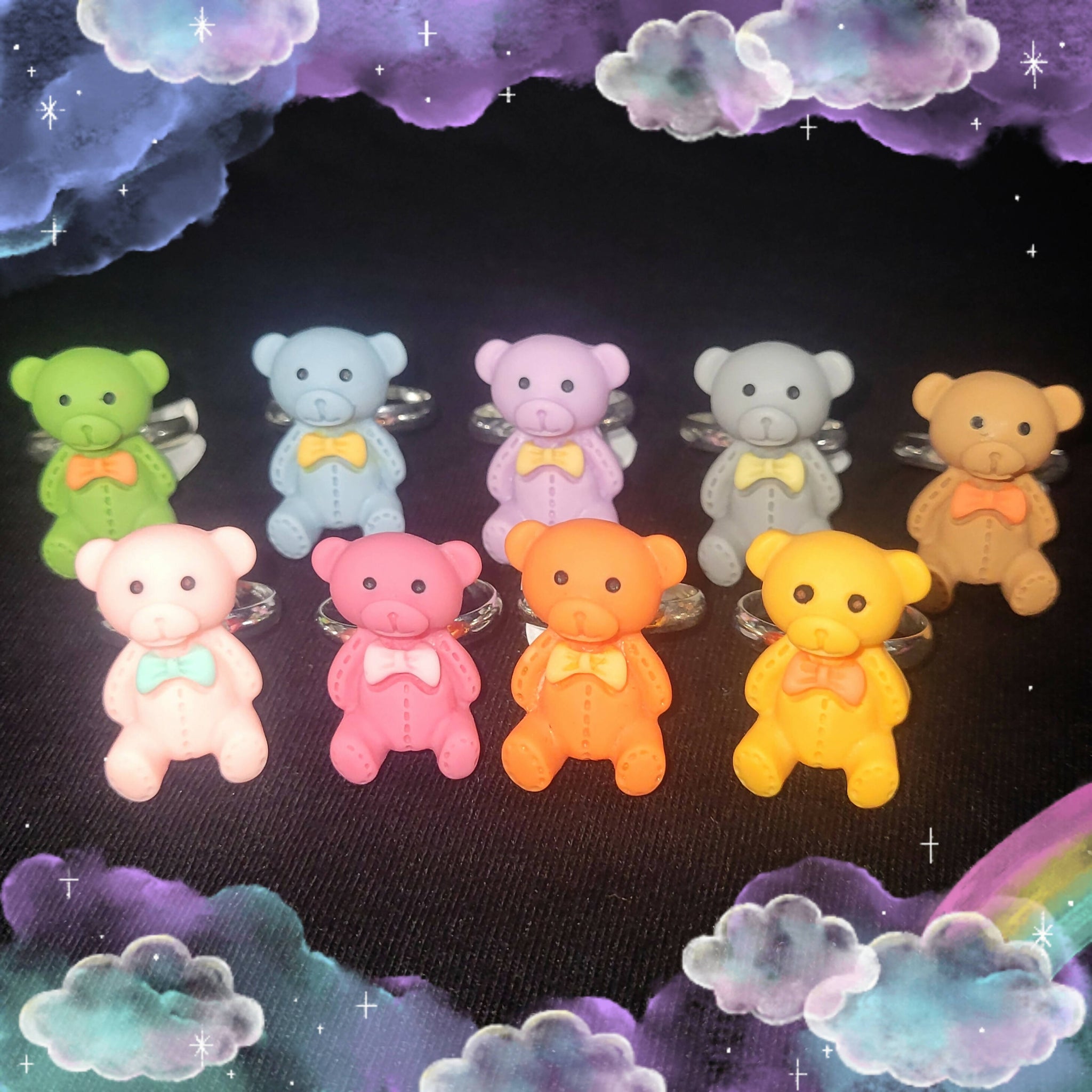 Bowtie Bear Ring (9 Colors)