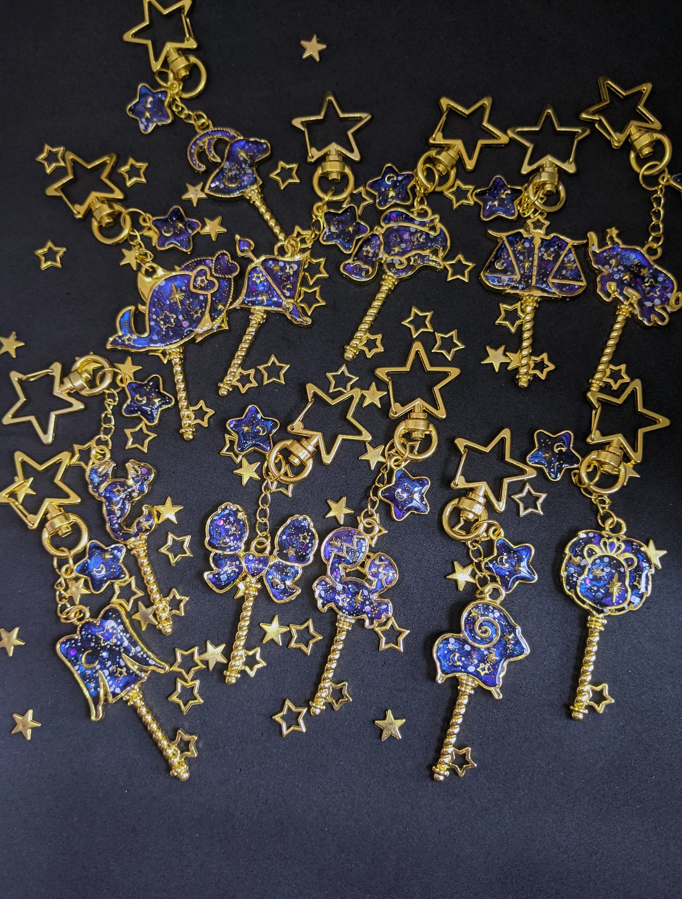 Gemini: Celestial Zodiac Key Keychain - Lolita Collective