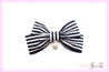 Sailor Stripe Ribbon Bow Clip - Lolita Collective