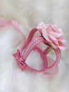 Pink Rose Bow Leather Crown - Lolita Collective